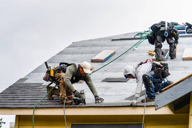 Professional Roofing technician working in Oxford, IA
